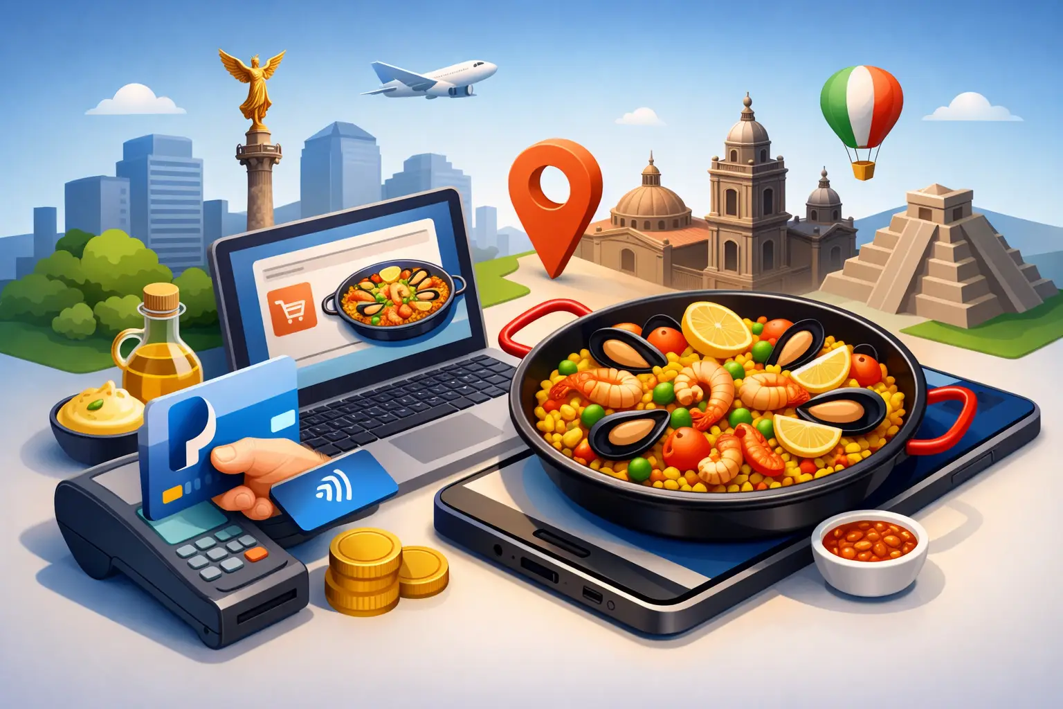Comprar paella con PayPal en CDMX sin complicaciones