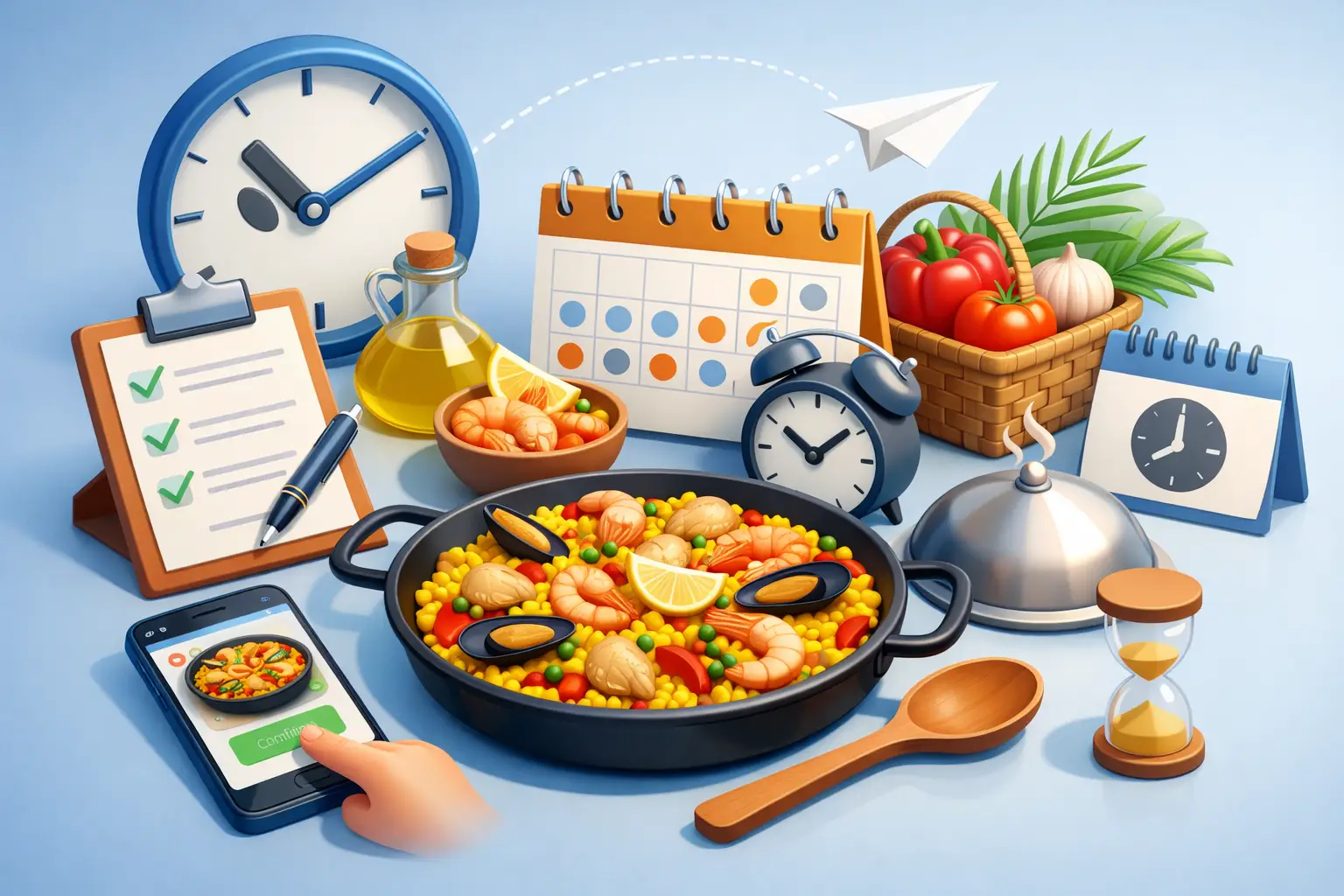 Organizar pedido de paella anticipado sin prisas