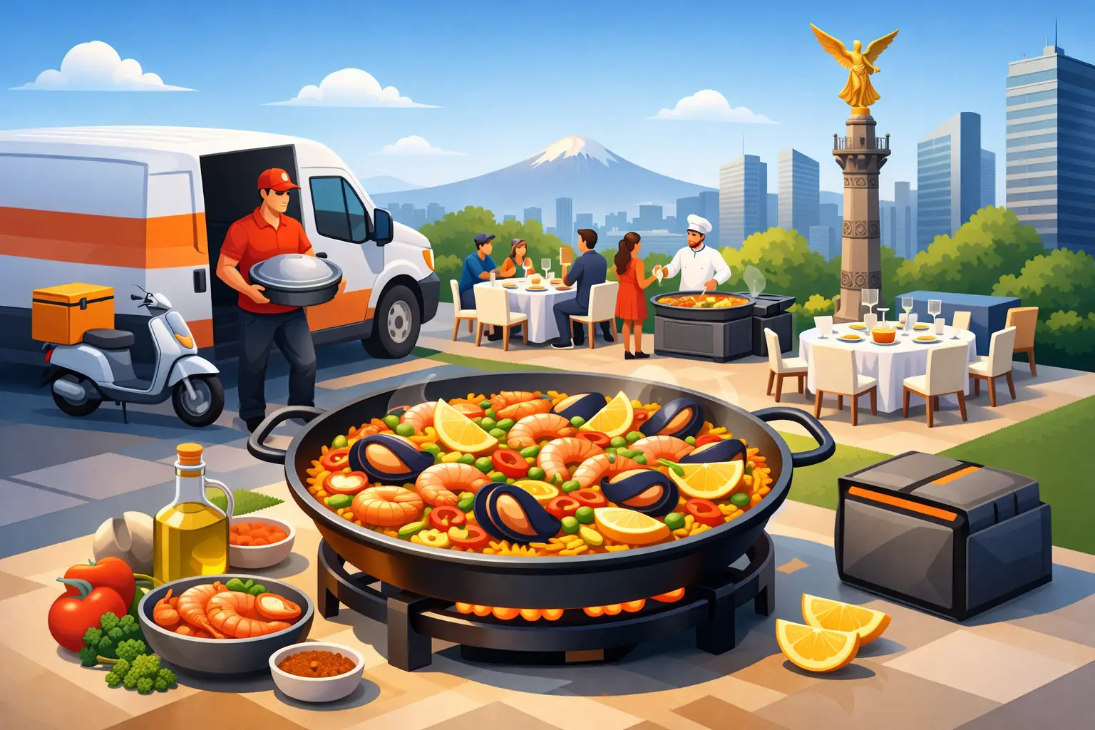 Paella a domicilio en Ciudad de México para eventos