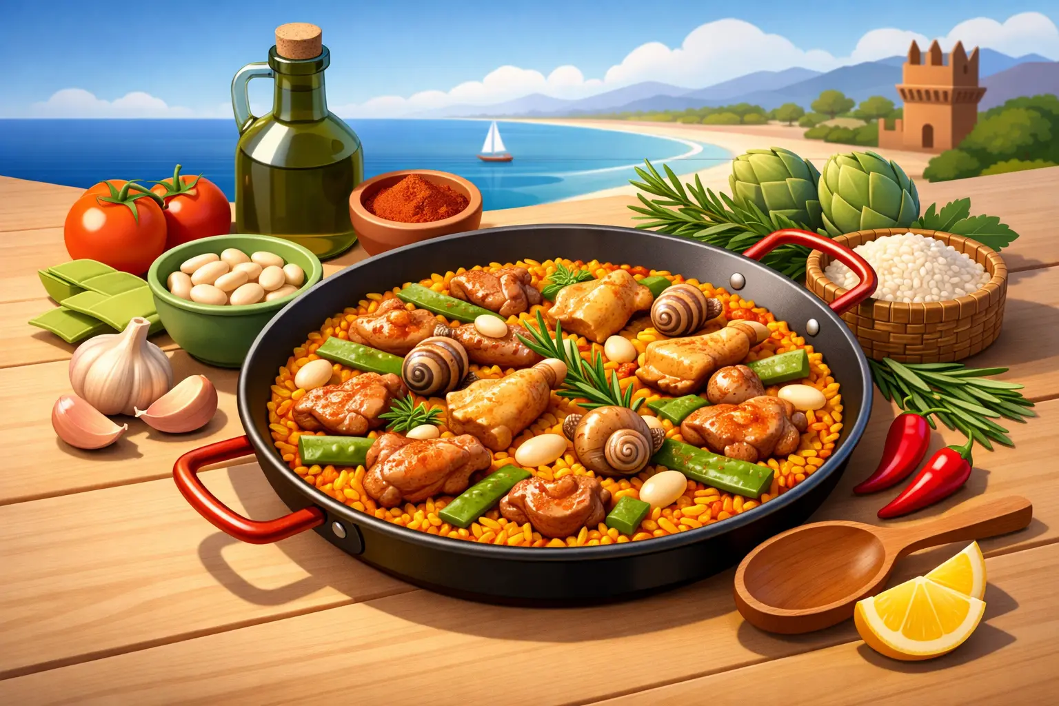 ¿Qué incluye una paella valenciana auténtica?