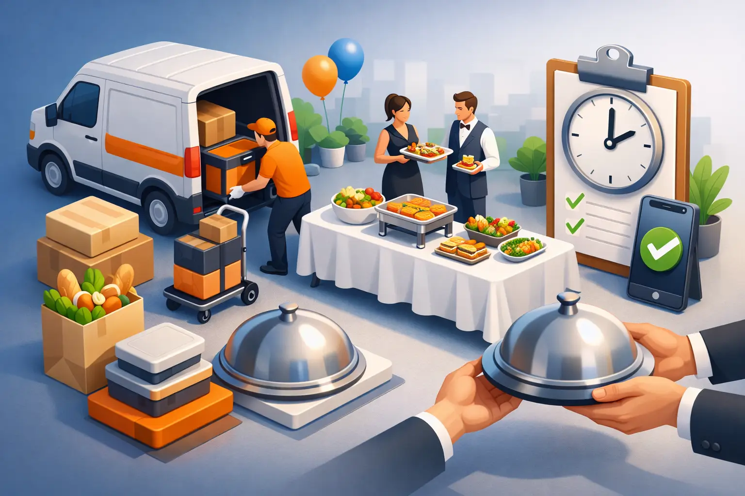 Cómo recibir comida para eventos sin contratiempos