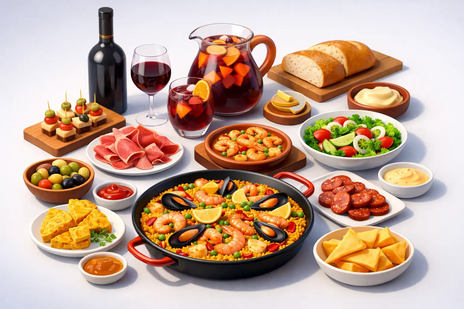 Menú español para eventos sin complicaciones