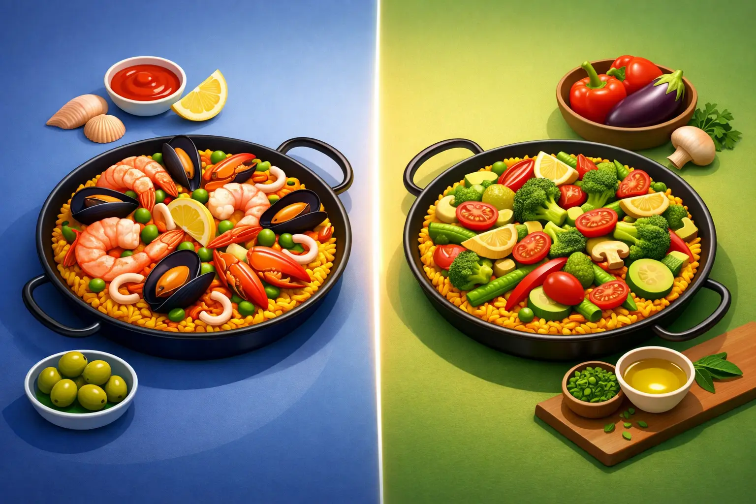 Paella de mariscos versus vegetariana: ¿cuál pedir?