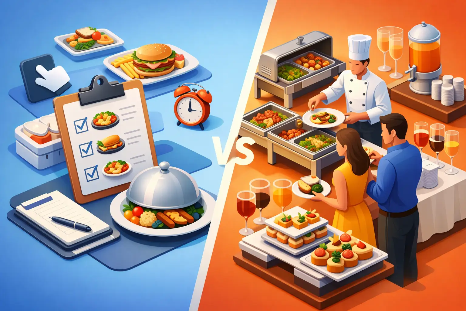 Pedido anticipado versus catering: ¿qué conviene?