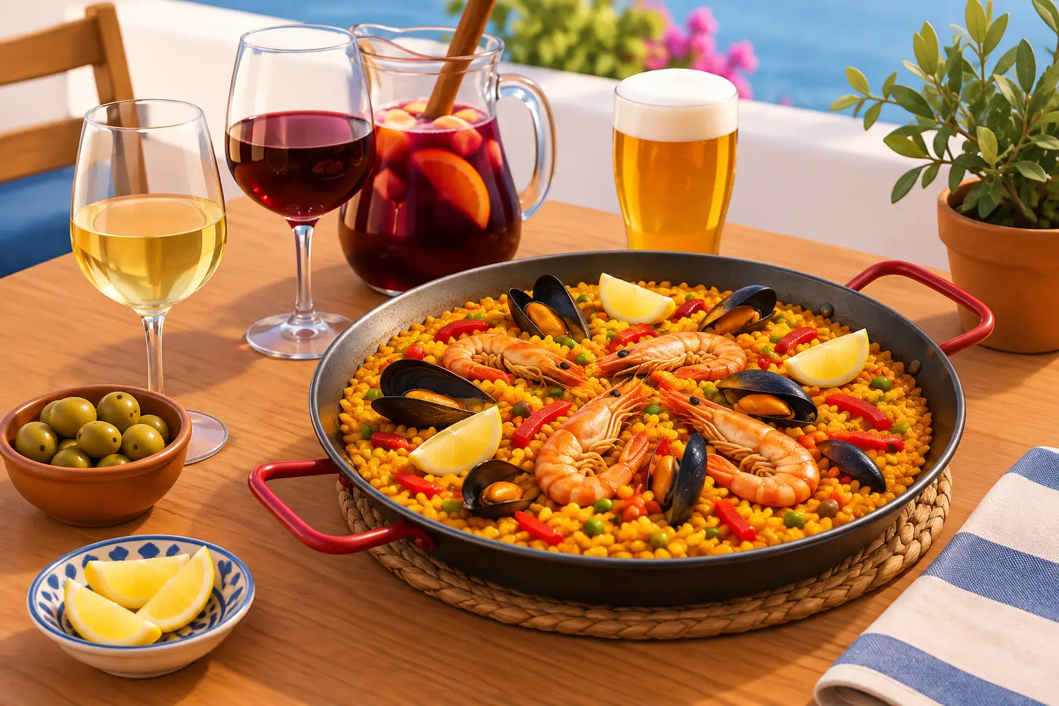 Bebidas para paella que sí funcionan en tu mesa