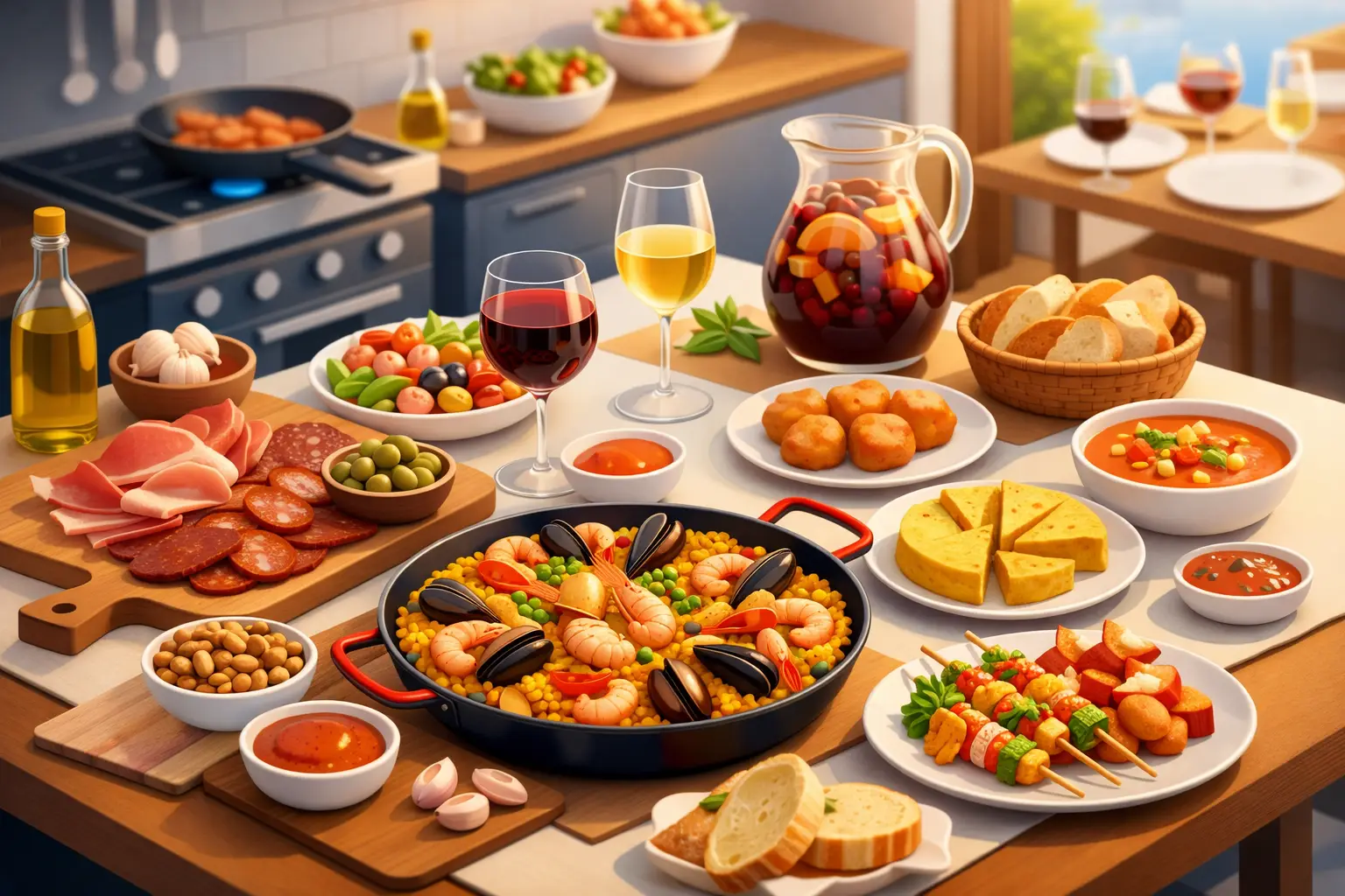 Cocina española para reuniones sin complicaciones