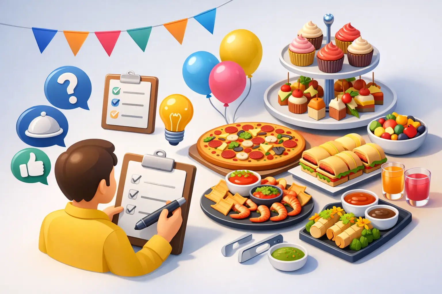 Cómo seleccionar comida para fiesta sin complicarte