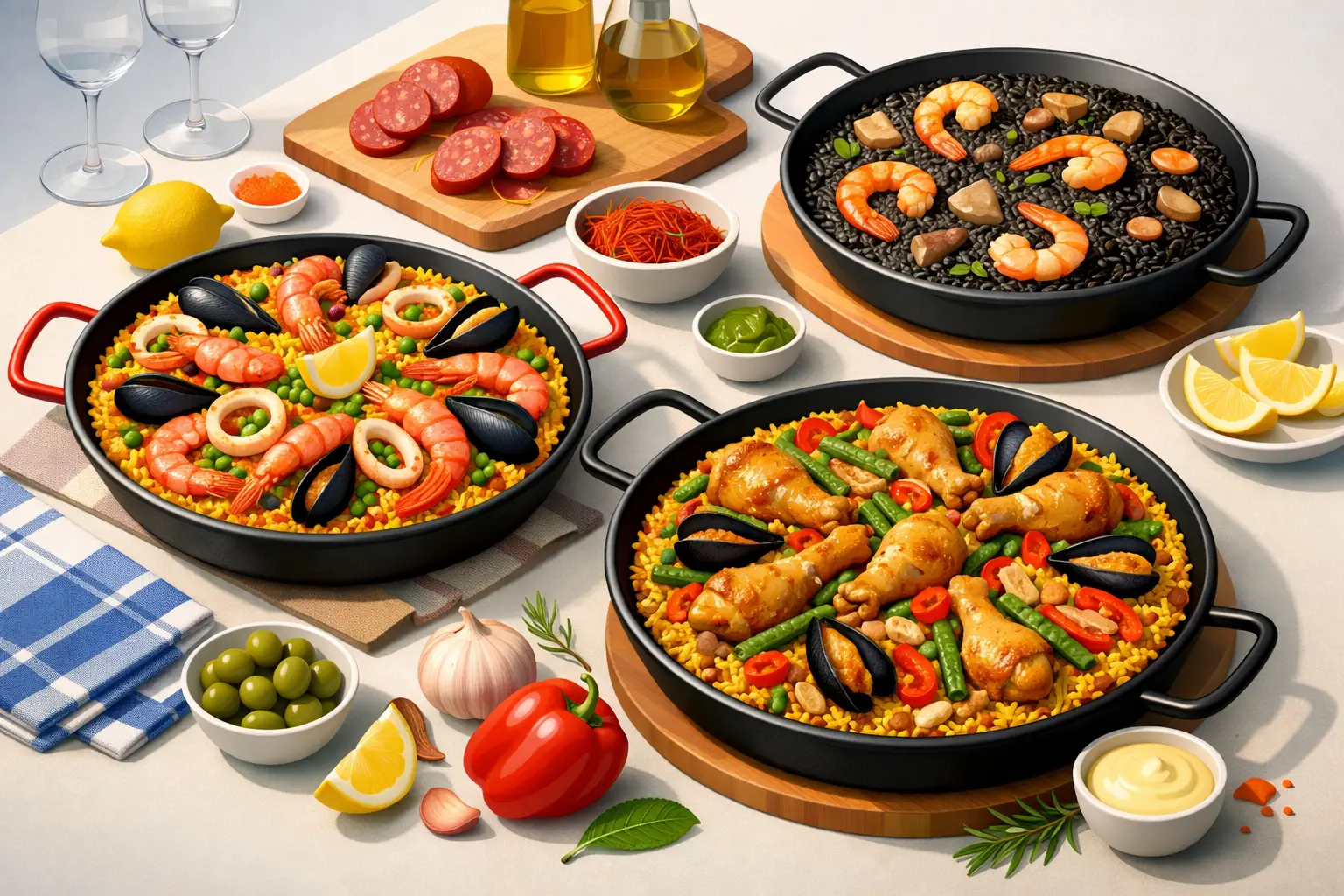 Tipos de paella española para tu reunión