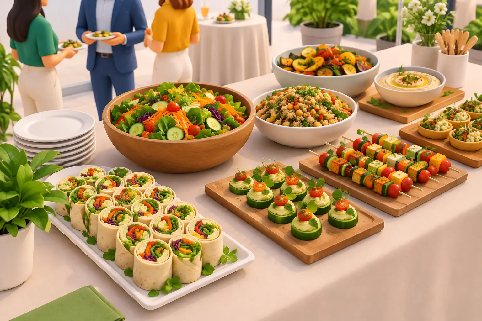 Opciones vegetarianas para eventos sin complicaciones